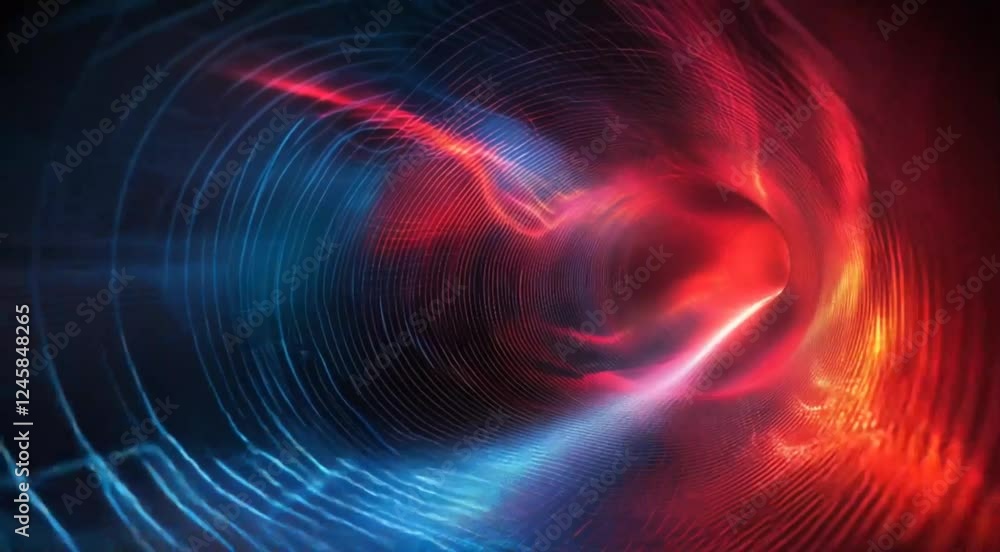 Aufkleber technology abstract light speed data stream tunneling