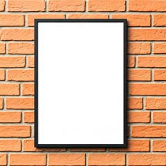 Blank Poster on Brick Wall