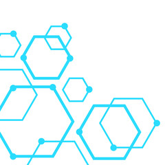 Geometric Hexagon Outline Corner