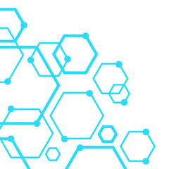 Geometric Hexagon Outline Corner