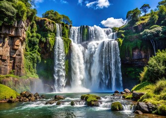 Naklejka premium Astonishing Salto del Agrio Waterfall in Argentina