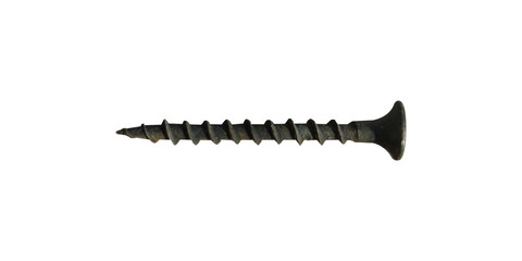 Screw dark twisted shape isolated on transparent background