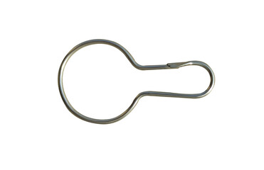 silver ring hook lock isolated on transparent background