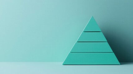 Fototapeta premium market potential competition investment. 3D pyramid chart mapping market potential, competitive positioning, and investment tiers for prioritized action 