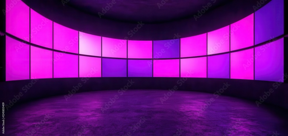 Poster virtual events collaboration future. 360-degree virtual meeting rooms where teams analyze interactiv