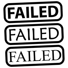 failed stamp icon vector design templates