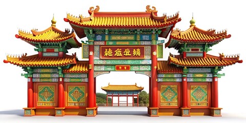 Fototapeta premium Chinese Temple Gate 2021