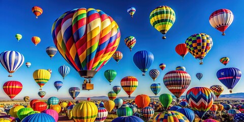 Obraz premium Colorful Extravaganza at the Albuquerque Balloon Fiesta