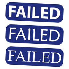 failed stamp icon vector design templates