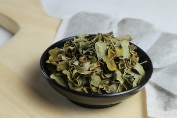 Fresh Moringa tea isolated on white background. Healthy lifestyle concept tropical herb Moringa ( Teh Daun Kelor )