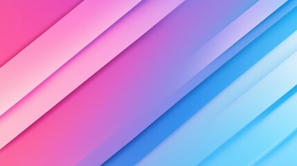 Fototapeta premium Diagonal pink and blue gradient stripes creating a dynamic abstract background. Concepts of modern design and digital aesthetics.