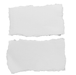 torn blank pages with uneven texture edges. set of ripped white paper sheets png isolated on transparent background. document or newspaper mockup