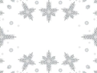 Frostbitten Dreamscape: Shimmering Snowflake on Geometric Pattern