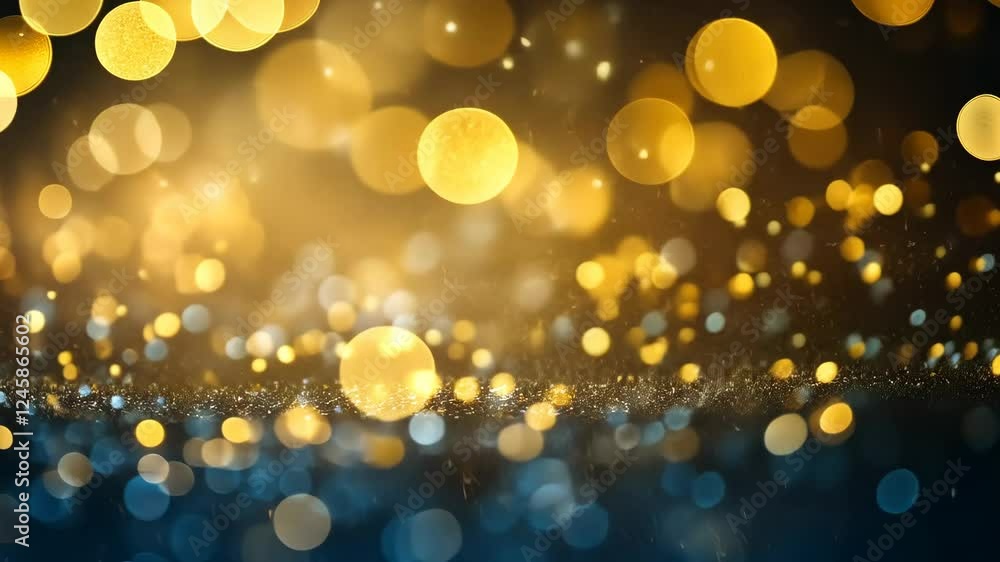 Poster glittering bokeh lights dance on a dark background creating a magical atmosphere