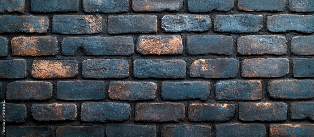 Aufkleber gray brick wall with rough texture and no decorations creating a neutral backdrop for various design