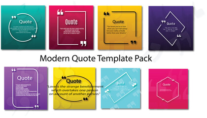Stylish and customizable quote templates designed for social media posts, presentations, and creative content.