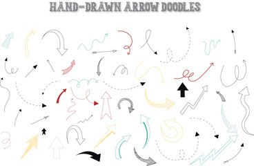 A collection of sketch-style arrow doodles, great for presentations, notes, and creative illustrations.