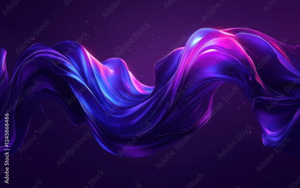 Wall mural abstract background with flowing lines and fluid color transitions in shades of zen papaya