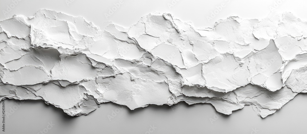 Poster textured white paper layers creating a sophisticated background ideal for minimalistic designs and a