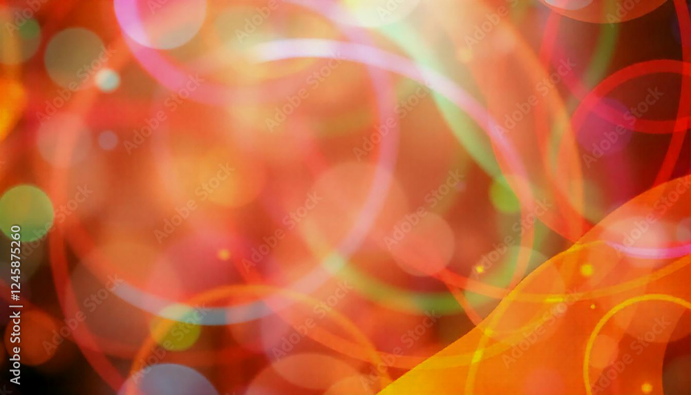Aufkleber an abstract background filled with a multitude of overlapping rings and curved lines, bursting with 