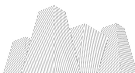 ​​abstract architecture 3d illustration background	
