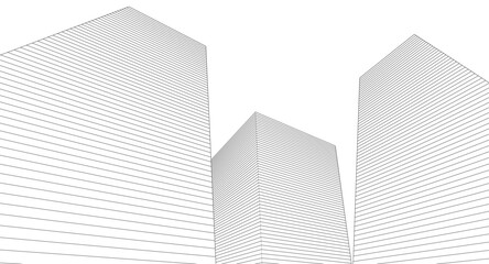 Fototapeta premium ​​abstract architecture 3d illustration background 