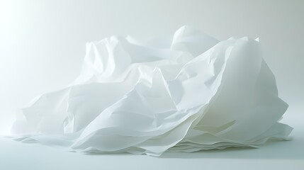 A neatly stacked pile of white paper, captured in a studio setting with soft lighting.