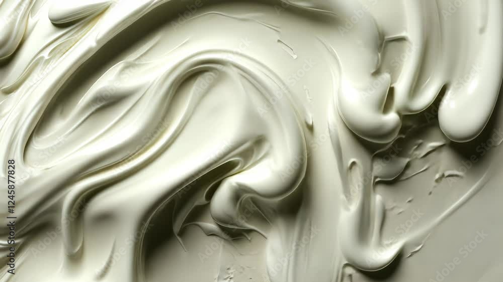 Poster creamy swirls forming abstract fluid movement in highresolution sequence