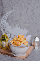 Kastengel or Dutch version of kaasstengels is Indonesian cheese stick or cheese cookies. its popular cookies that Indonesian household will have during a festive celebration. selected focus