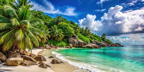 Tropical Seychelles Islands Beach Paradise