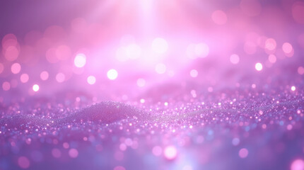 Lavender phosphorescent shimmering background with glitter, perfect for advertising and design. A soft, glowing texture with a magical luminescent effect, creating a dreamy and elegant atmosphere