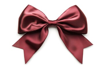Naklejka premium Elegant Red Satin Bow, Luxurious Ribbon Knot, Perfect for Gift Wrapping, Holiday Decorations, Festive Design Element, Wedding Invitations, Birthday Cards, Party Supplies, Boutique Branding, Fashion 