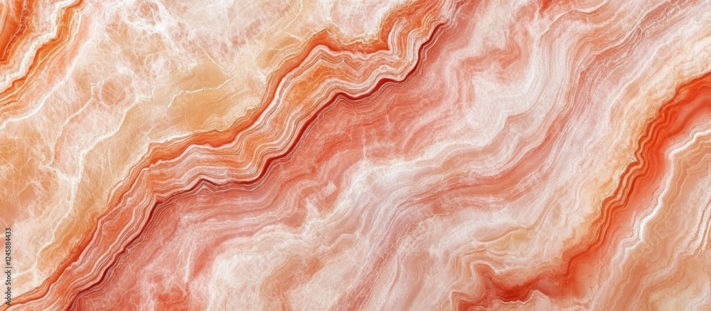 Poster elegant abstract marble texture featuring soft pink and orange swirls ideal for background design or