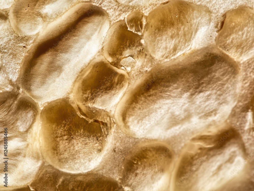 Poster garlic with distinct skin texture â€“ clear macro of dry garlic layer.