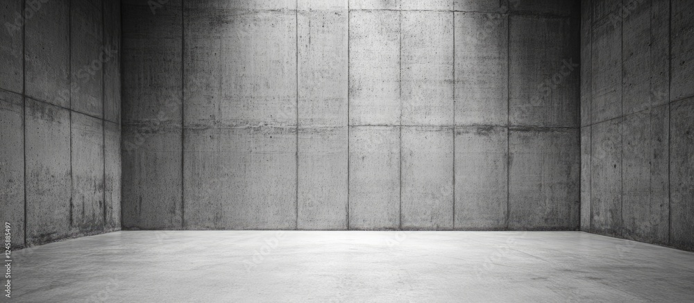 Poster abstract gray textured concrete wall interior with minimalist design and ample empty space for text 