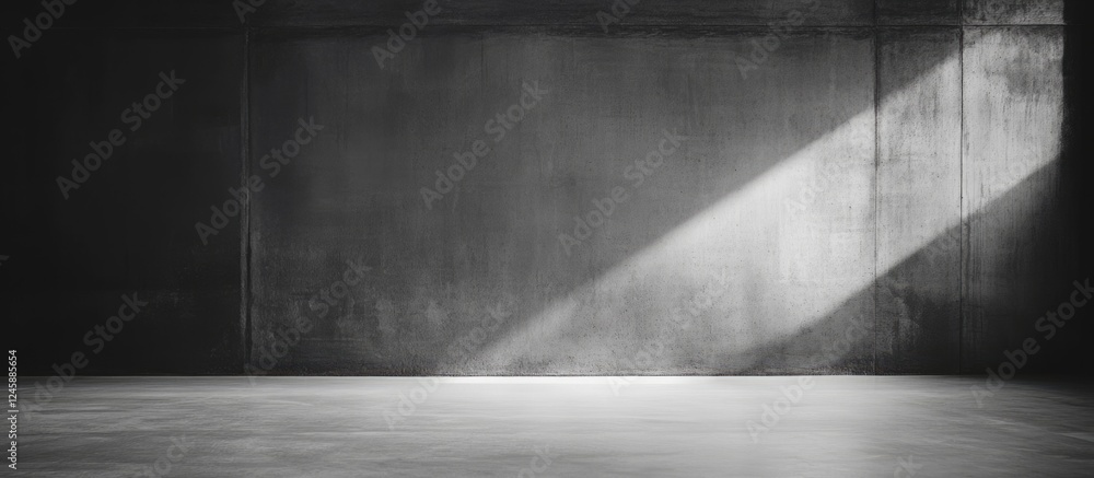 Poster abstract gray textured concrete wall with spotlight and empty space for text in a minimalist environ