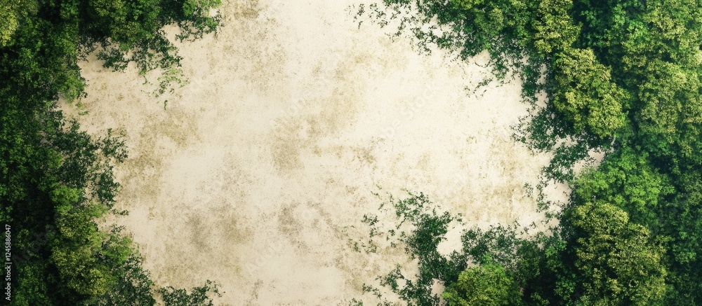 Poster aerial view of tranquil marshland with ample negative space for text or graphic overlay suitable for