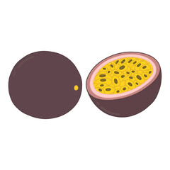 kids drawing vector illustration passion fruit cartoon isolated
