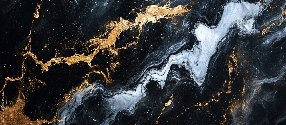 Poster elegant abstract marble texture with gold accents on a dark velvet backdrop for versatile design and