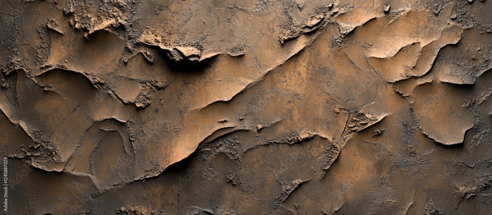 Poster textured background of unevenly plastered walls showcasing earthy tones and unique surface details s