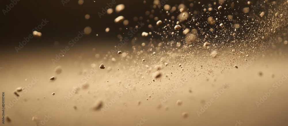 Poster particles of dust floating in the air creating a mesmerizing abstract background with a warm glow hi