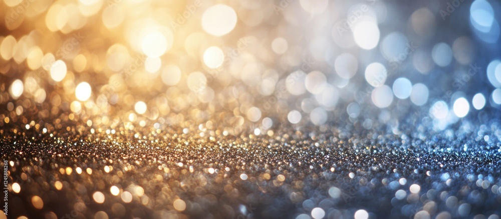 Aufkleber metallic bokeh background with colorful flares creating a shimmering abstract effect for elegant des