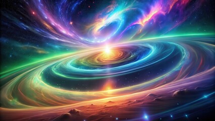 Obraz premium Swirling aurora of quantum energy swirling through a vibrant celestial expanse, space, cosmic energy, space