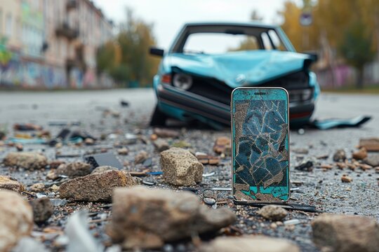 Awareness campaign on the dangers of distracted driving due to cell phone use for motorists