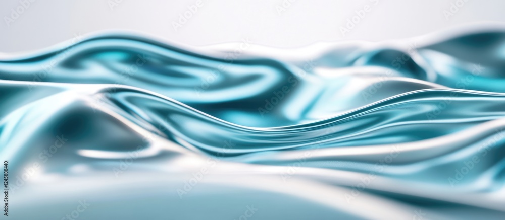 Poster aqua abstract textures with smooth waves and soft lighting suitable for backgrounds and copyspace