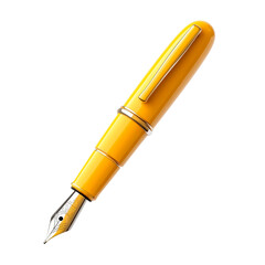 3D icon of a fountain pen, white background, cute style, simple design, no shadowing, cute 2D cartoon style, high resolution