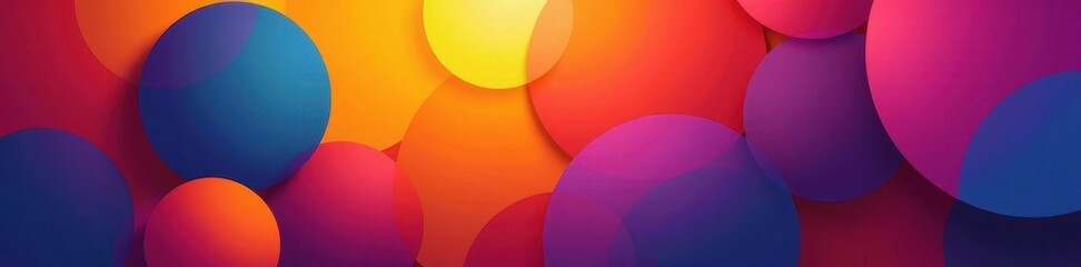 Obraz premium Bold, overlapping circles forming a vibrant, radiating geometric composition , shapes, circular