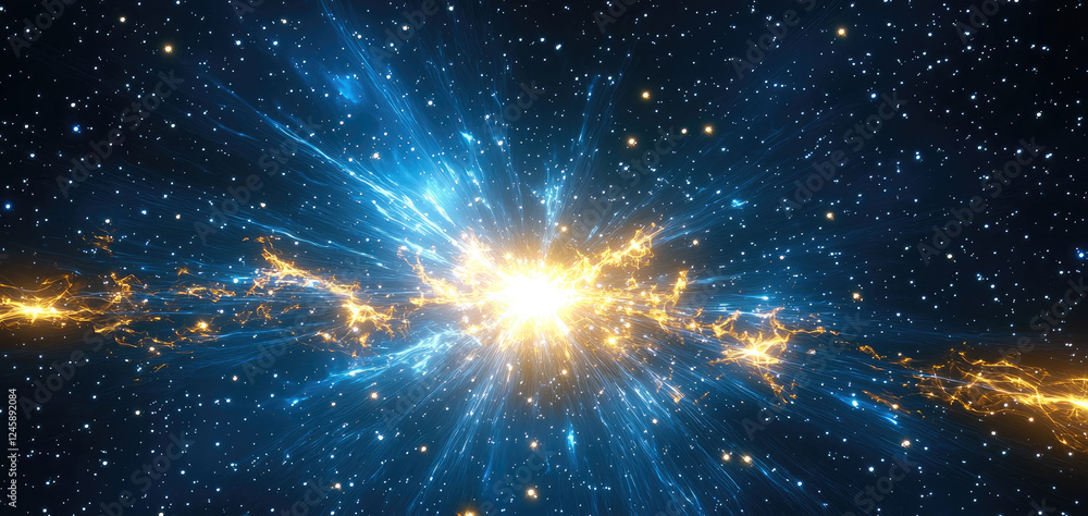 Canvas Prints bright star navigating the folds of spacetime.