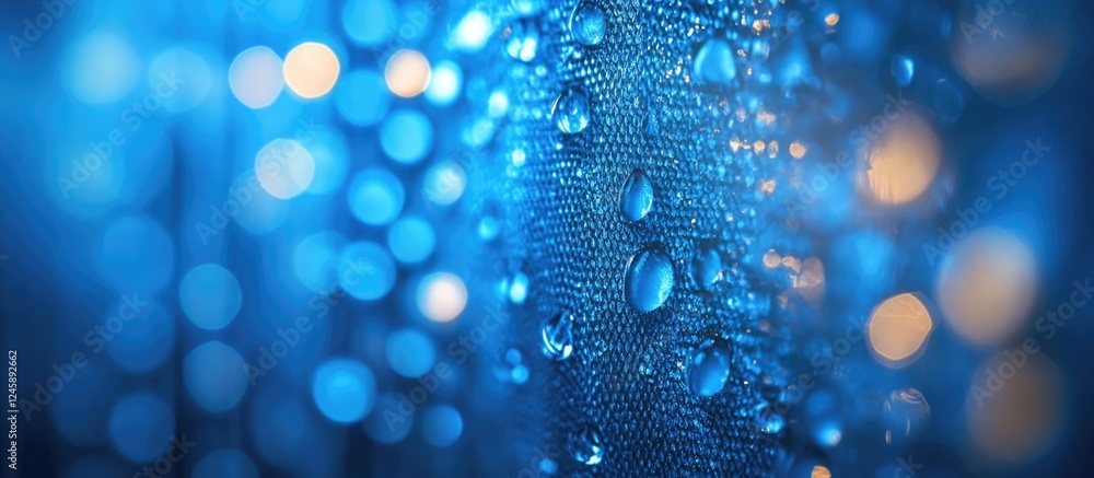 Aufkleber blue abstract background with soft focus and water droplets creating a visually appealing texture an