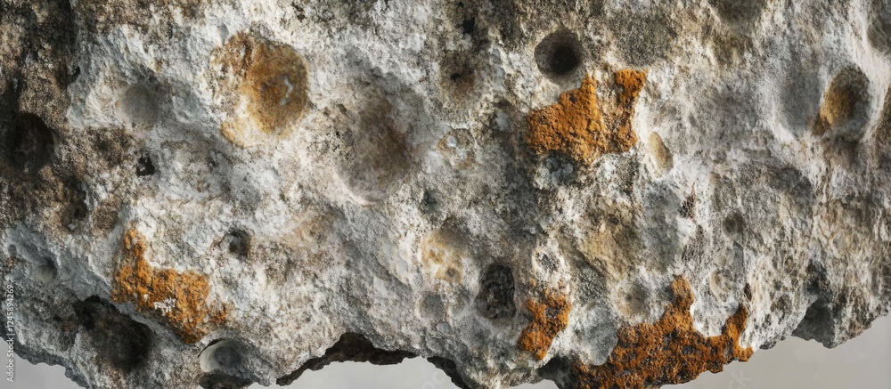 Poster closeup of aged rock texture featuring intricate patterns and earthy colors suitable for backgrounds